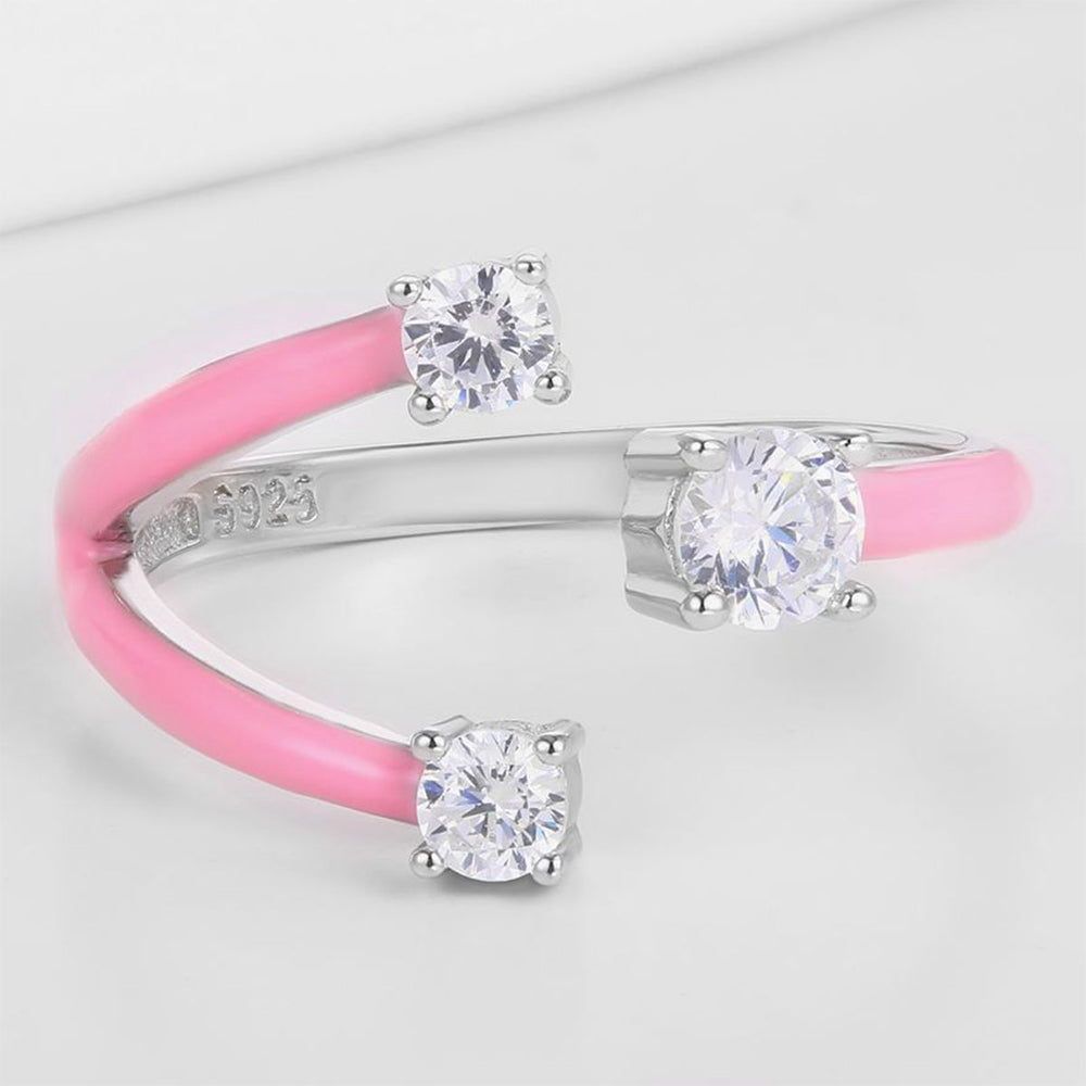 Anillo de Aleación Bañado en Oro con Cristal Emporia® Rojo