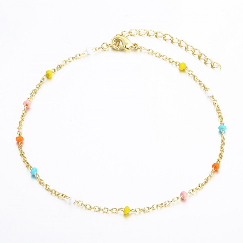 Pulsera de Aleación Bañado en Oro con Cristal Emporia® Azul