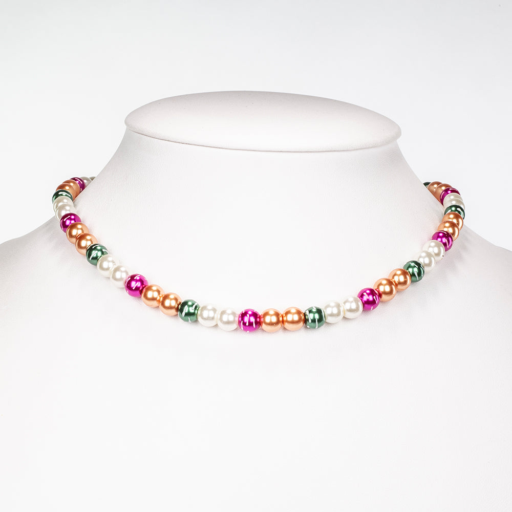 Conjunto de Aleación Bañado en Oro ( Collar +Pendientes +Pulsera )
