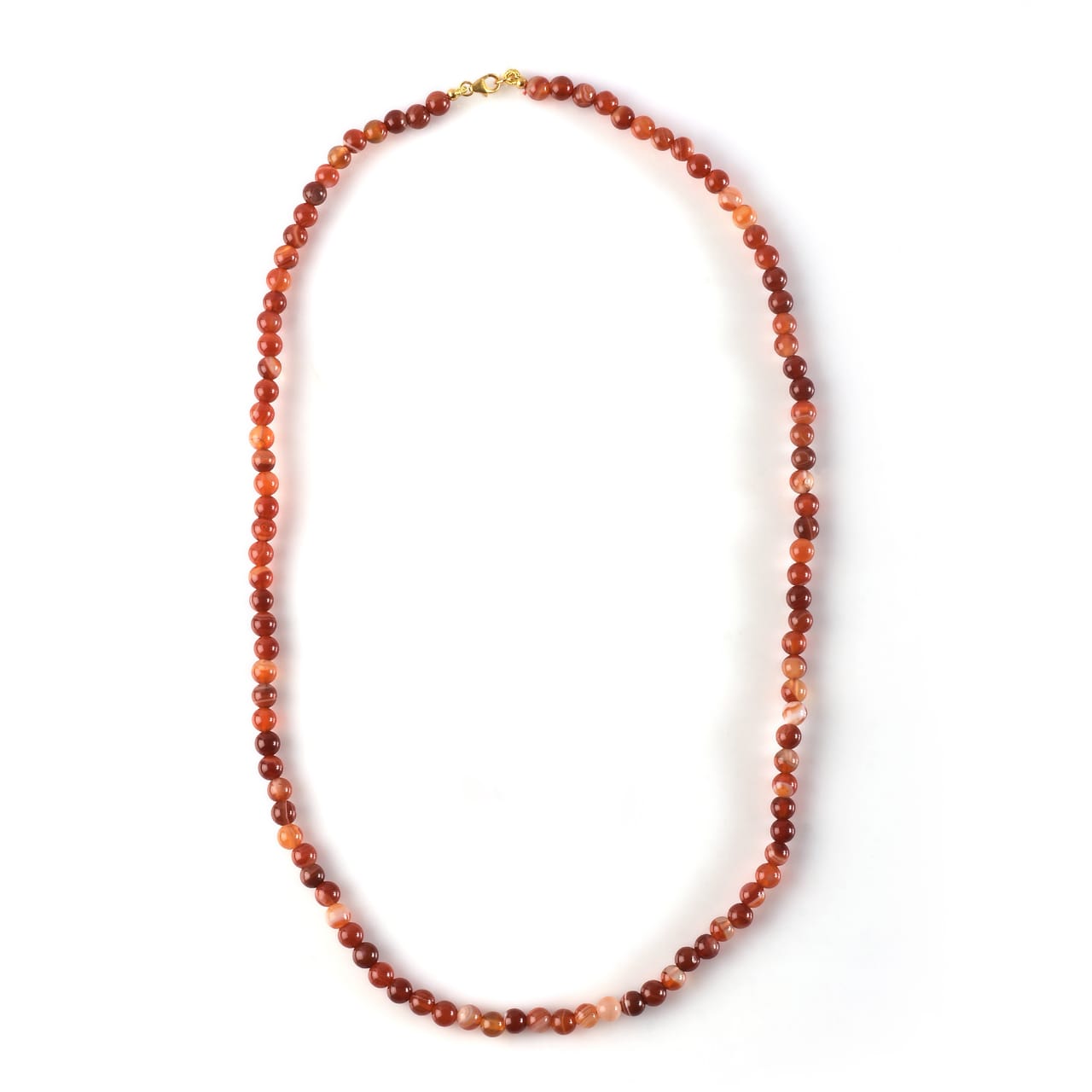 Conjunto de Plata Bañada en Oro con Ágata Roja ( Collar +Pendientes +Pulsera )