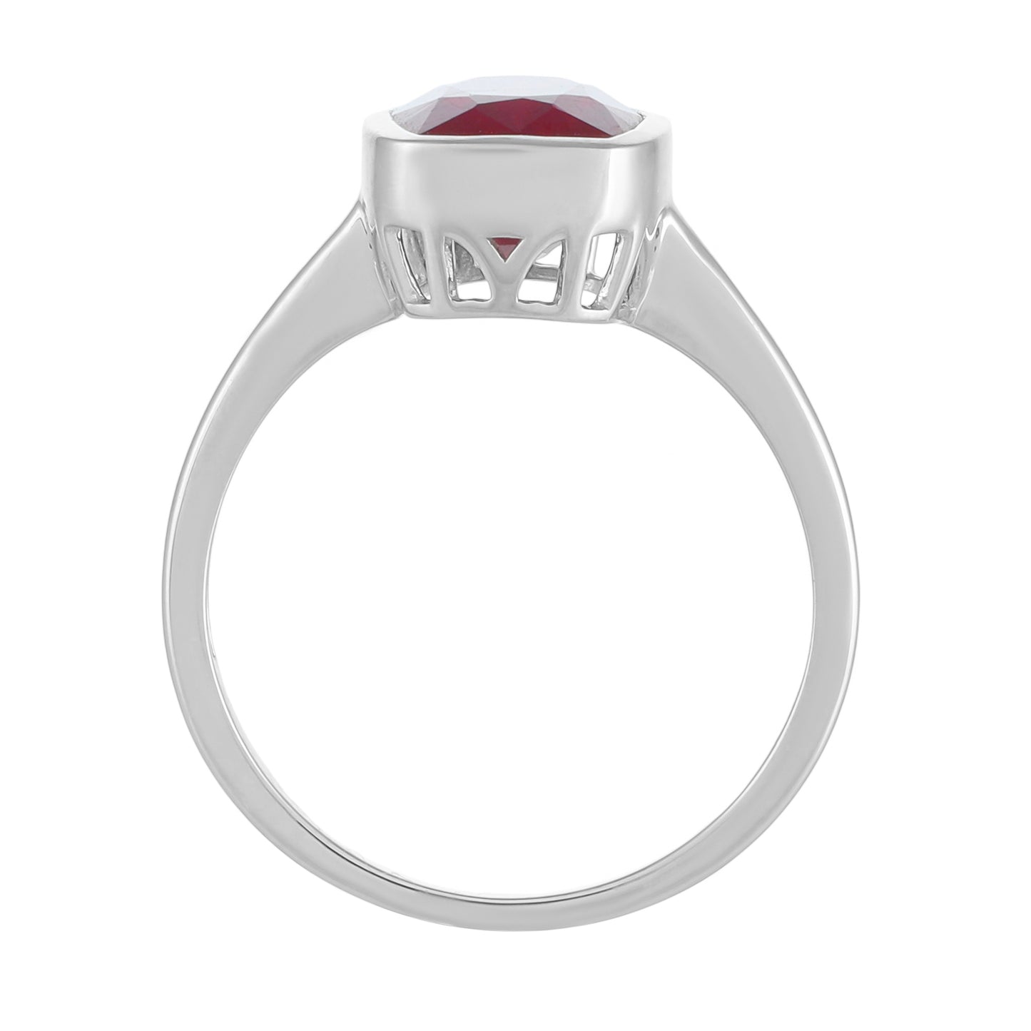 Anillo de Plata con Rubí de Tailandia