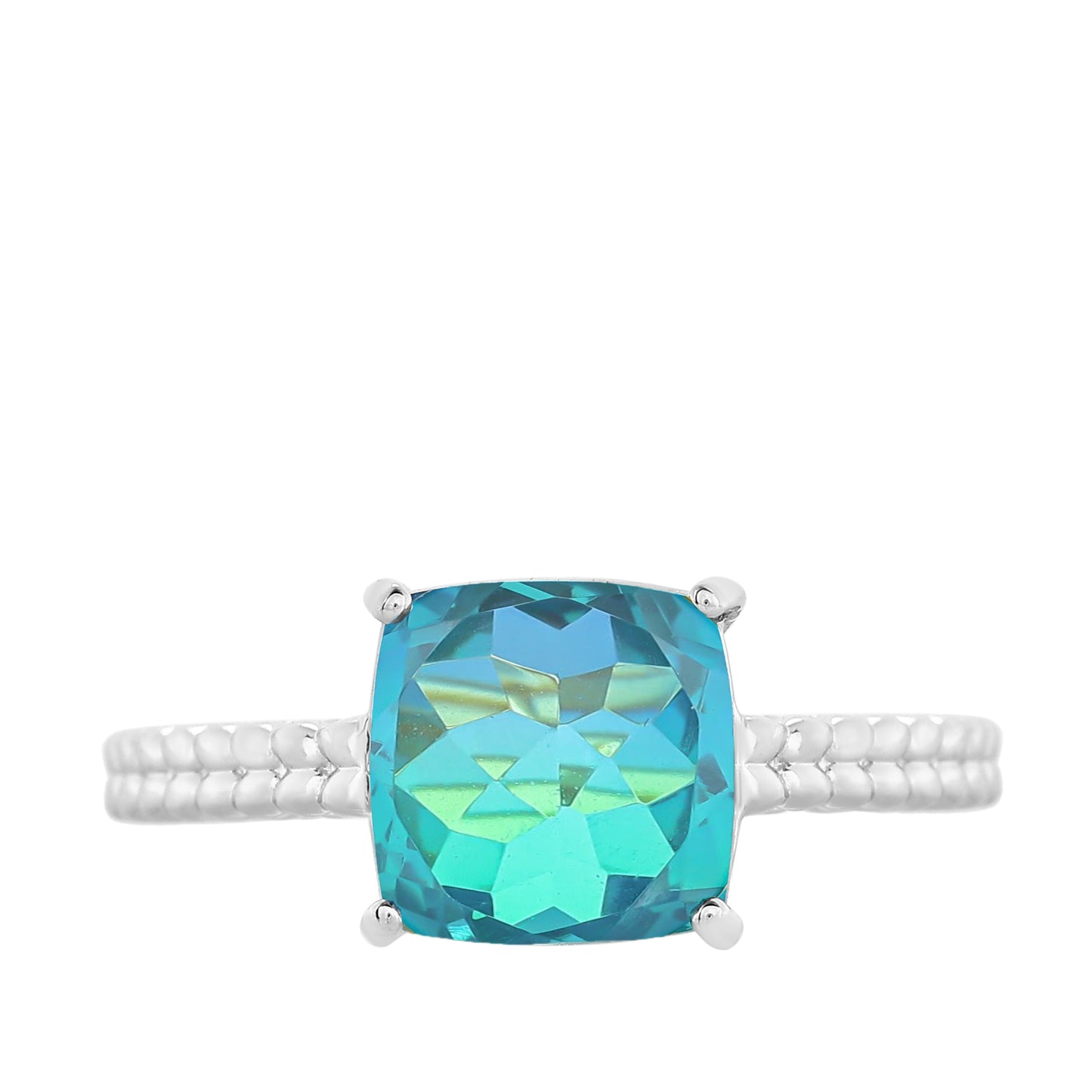 Anillo de Plata con Cuarzo Pavo Real