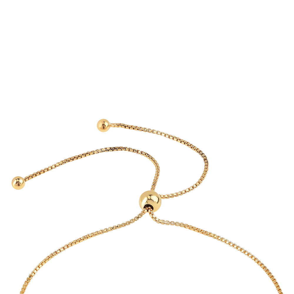 Pulsera de Plata Bañada en Oro con Turquesa Bella Durmiente y Topacio Blanco