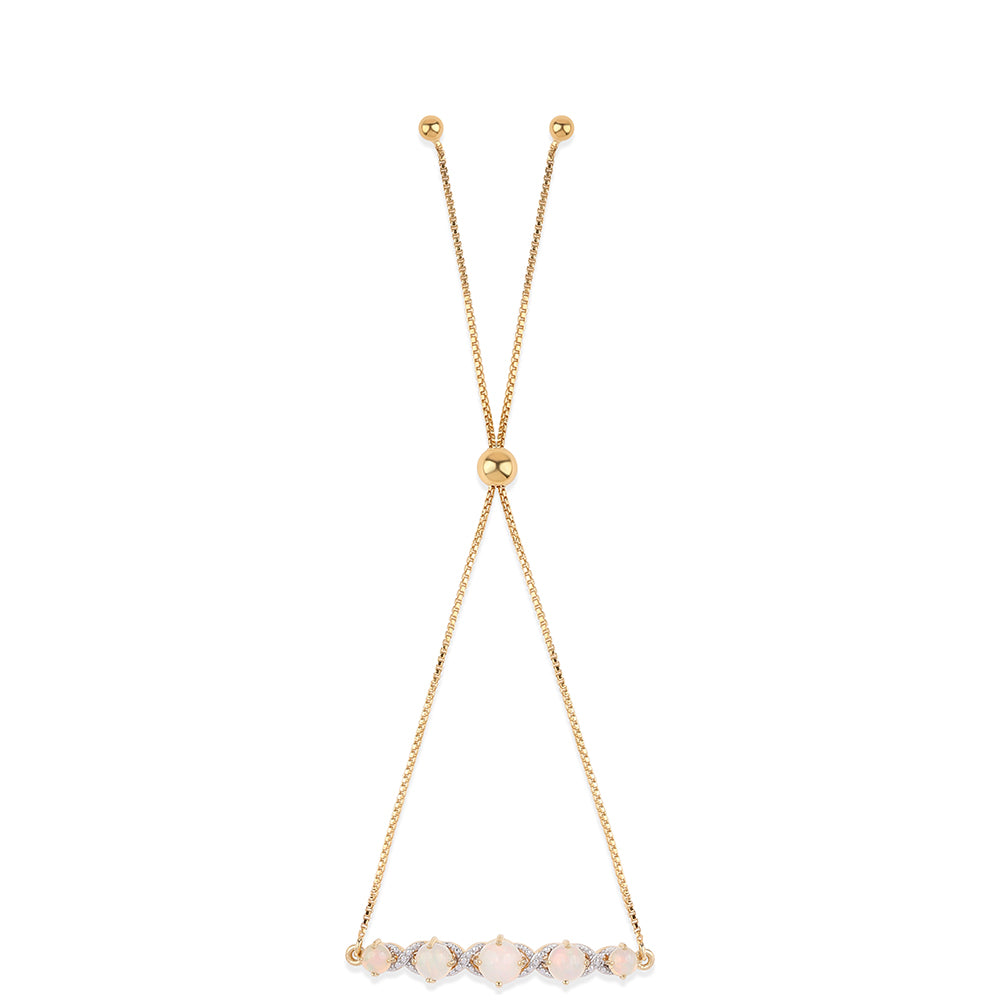 Pulsera de Plata Bañada en Oro con Ópalo Etíope de Lega Dembi