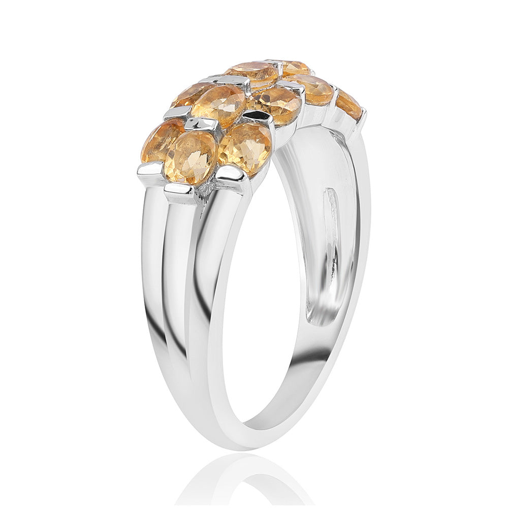 Anillo de Plata con AA Citrino de Brasil
