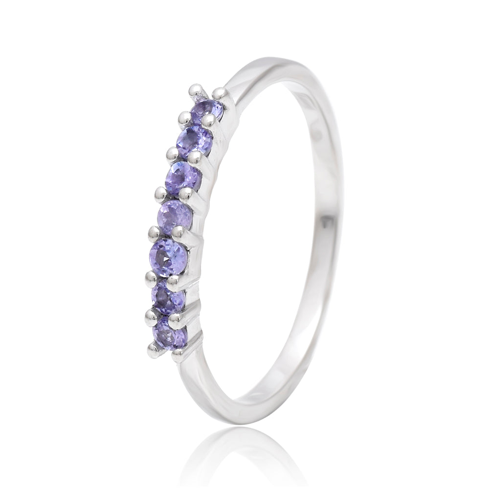 Anillo de Plata con Tanzanita AAA