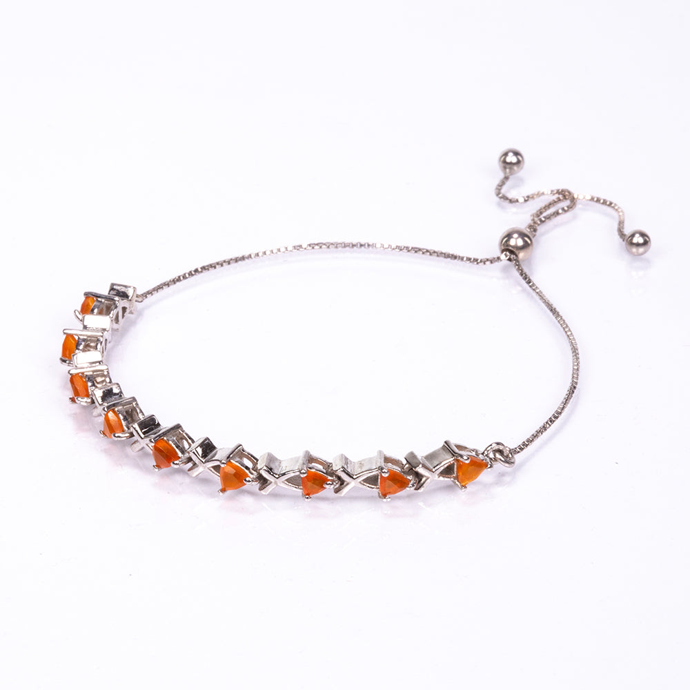 Pulsera de Plata con Ágata Roja