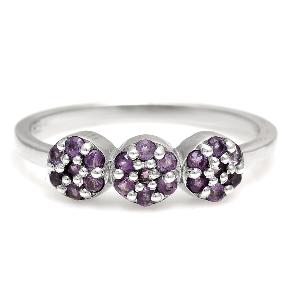 Anillo de Plata con Amatista de Brasil