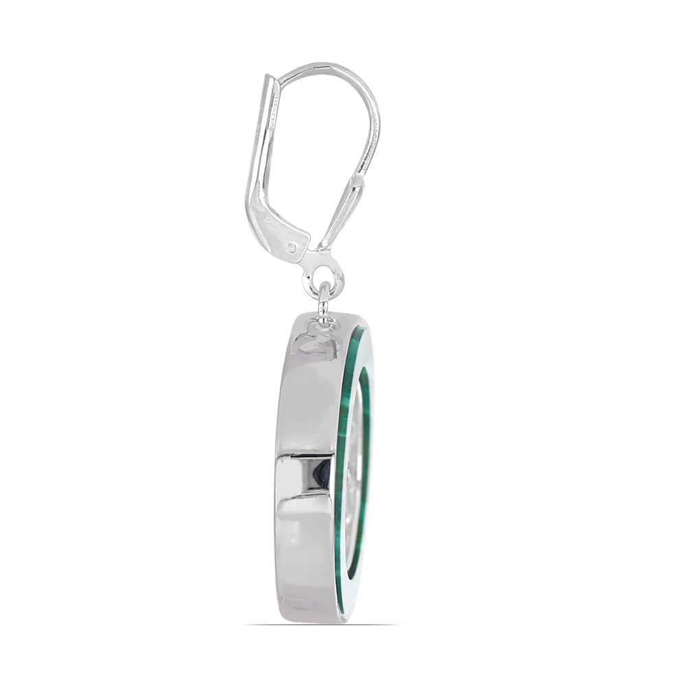 Pendientes de Plata con Malaquita de Gales