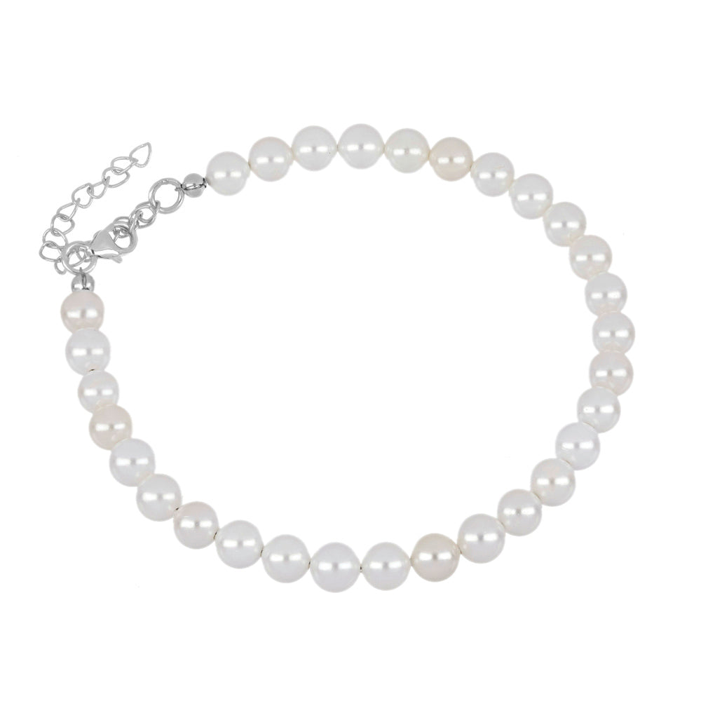 Pulsera de Plata con Perla de Agua Dulce