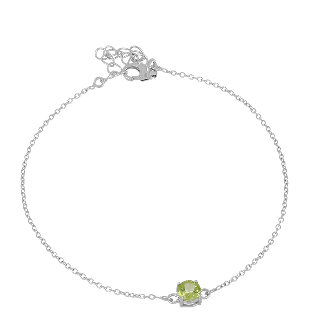 Pulsera de Plata con Peridoto de Changbai