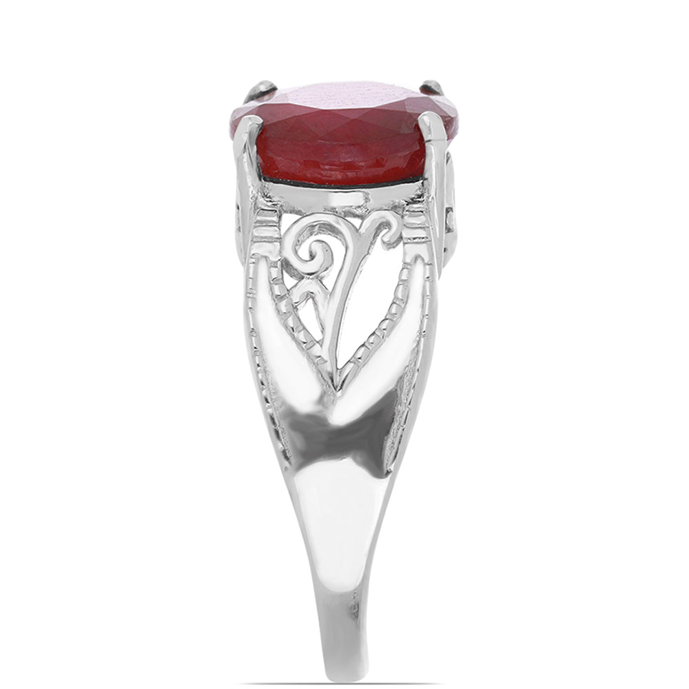 Anillo de Plata con Rubí de Madagascar
