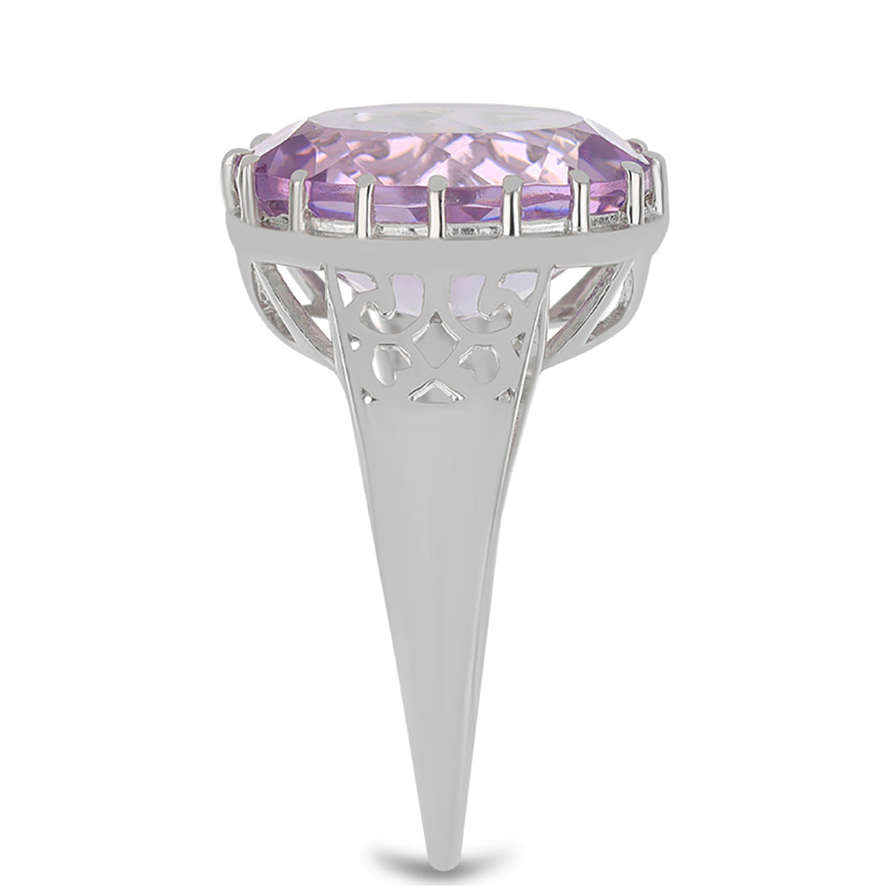 Anillo de Plata con Amatista Rosa de Francia