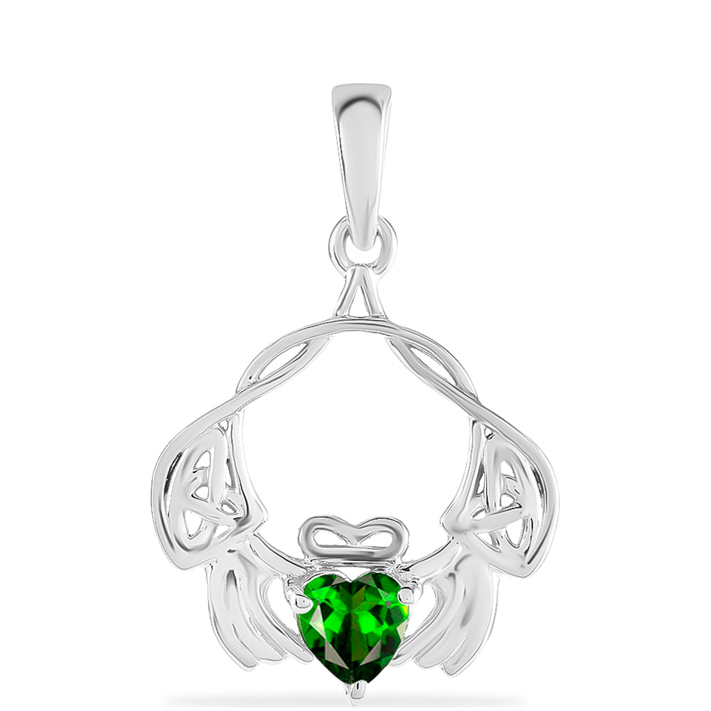 Colgante de Plata con Diópsido de Cromo