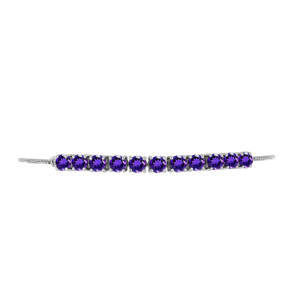 Pulsera de Plata con Amatista de Marruecos