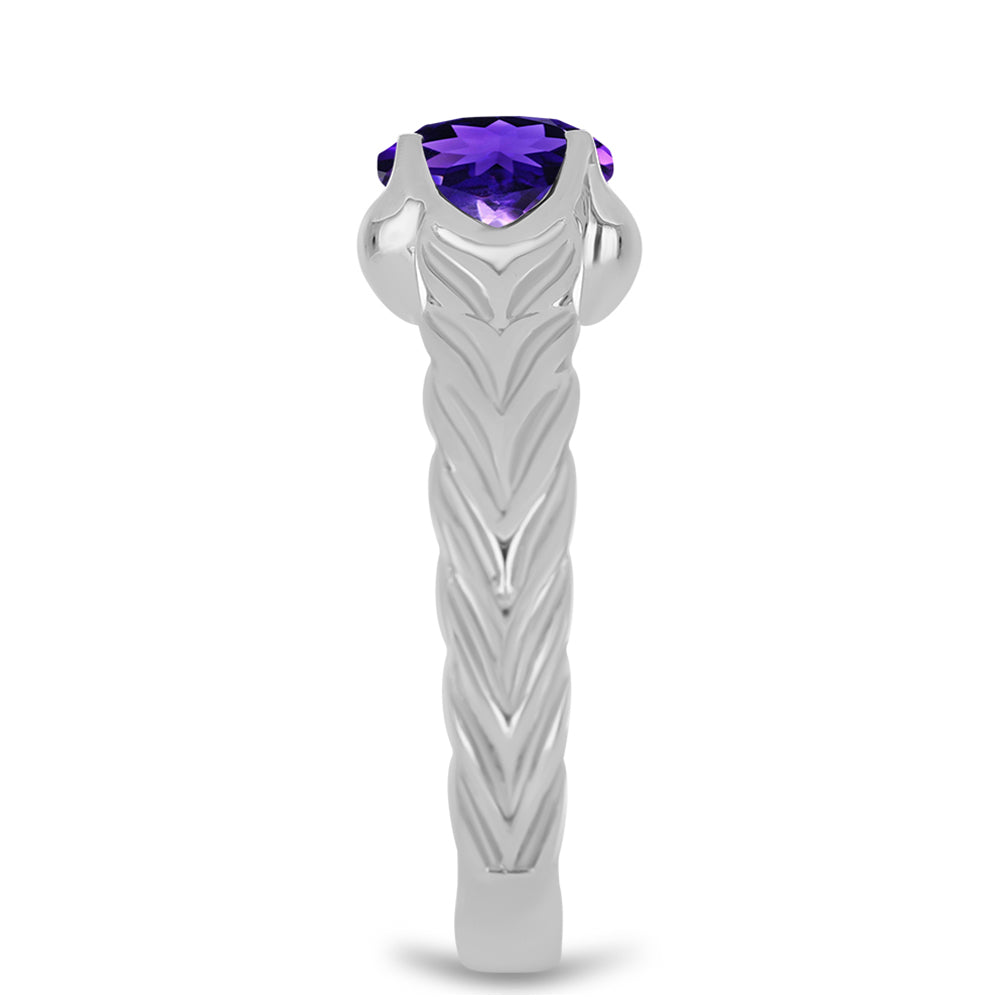Anillo de Plata con Amatista de Marruecos