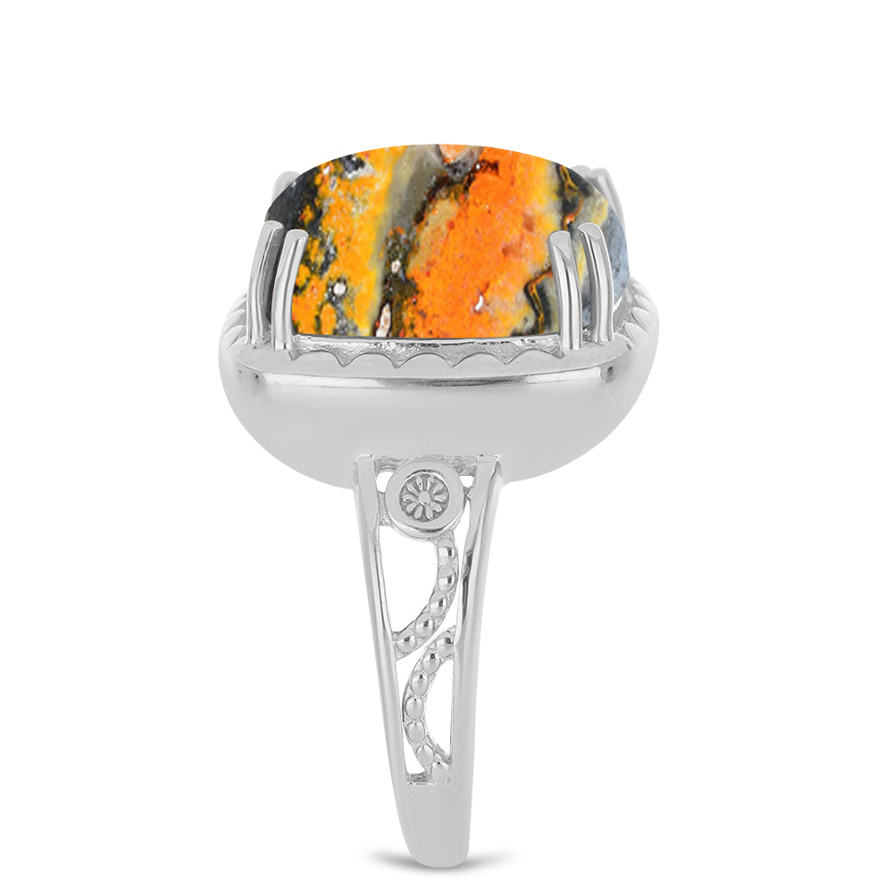 Anillo de Plata con Jasper de Bumble Bee