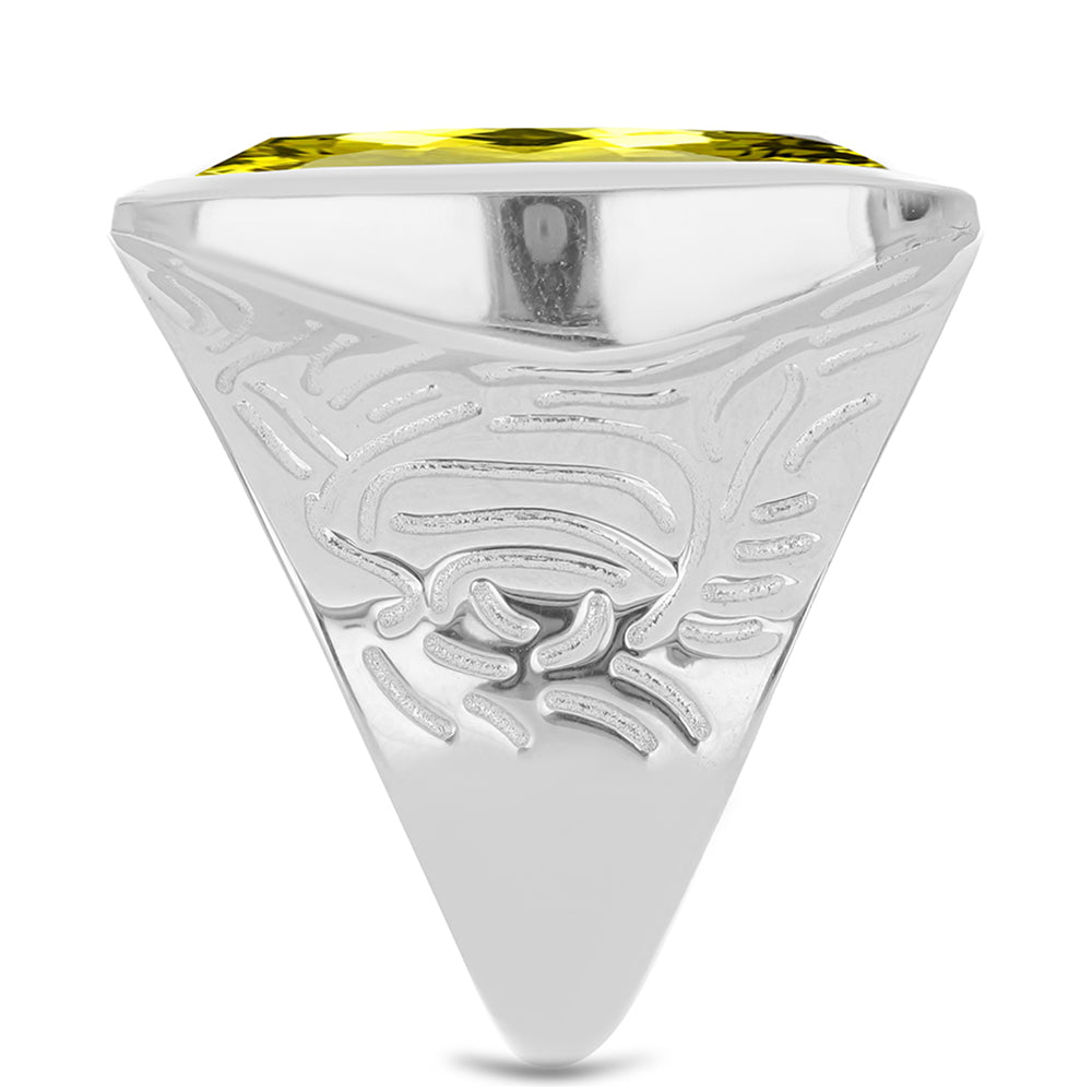 Anillo de Plata con Topacio Limón