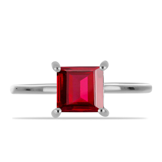 Anillo de Plata con Rubí de Madagascar