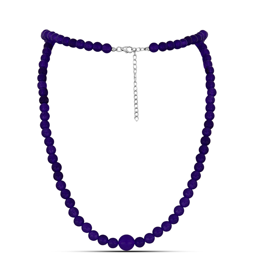Collar de Plata con Jade Púrpura