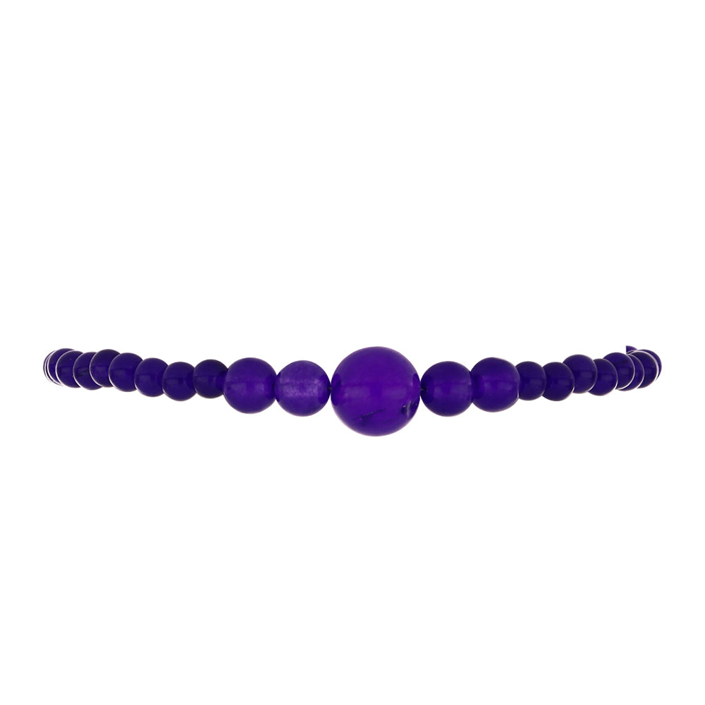 Pulsera de Plata con Jade Púrpura