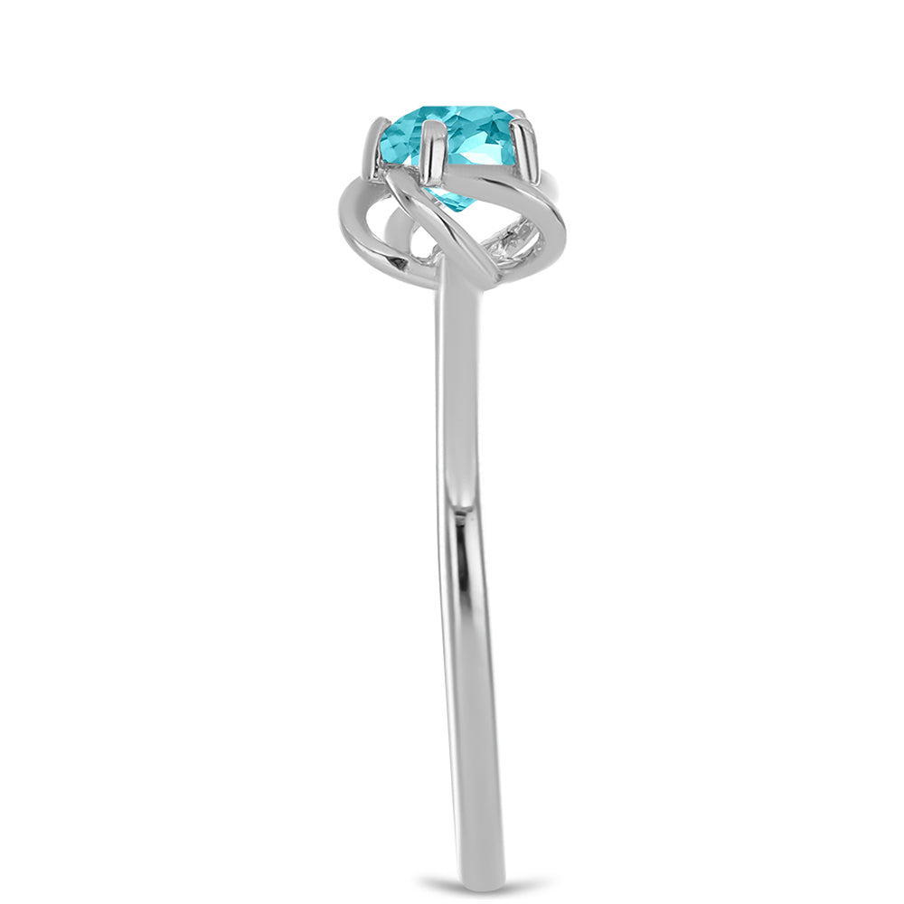 Conjunto de Plata con Cuarzo Paraiba ( Pendientes +Anillo +Colgante )
