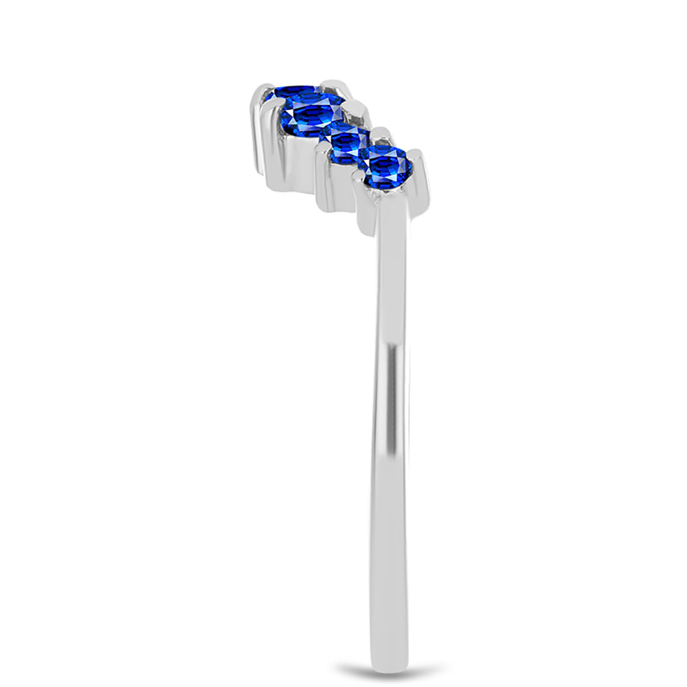 Anillo de Plata con Zafiro Azul Australiano