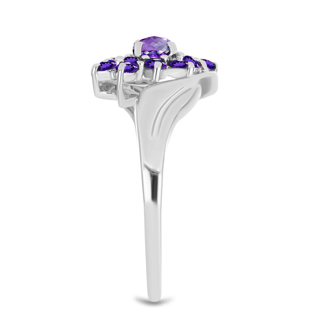 Anillo de Plata con Amatista de Marruecos