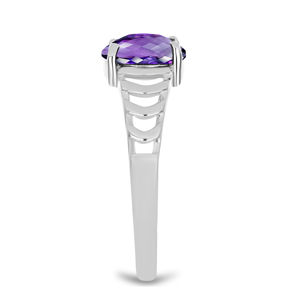 Anillo de Plata con Amatista de Marruecos