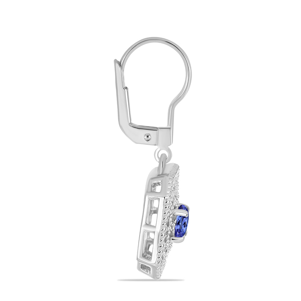 Pendientes de Plata con Tanzanita