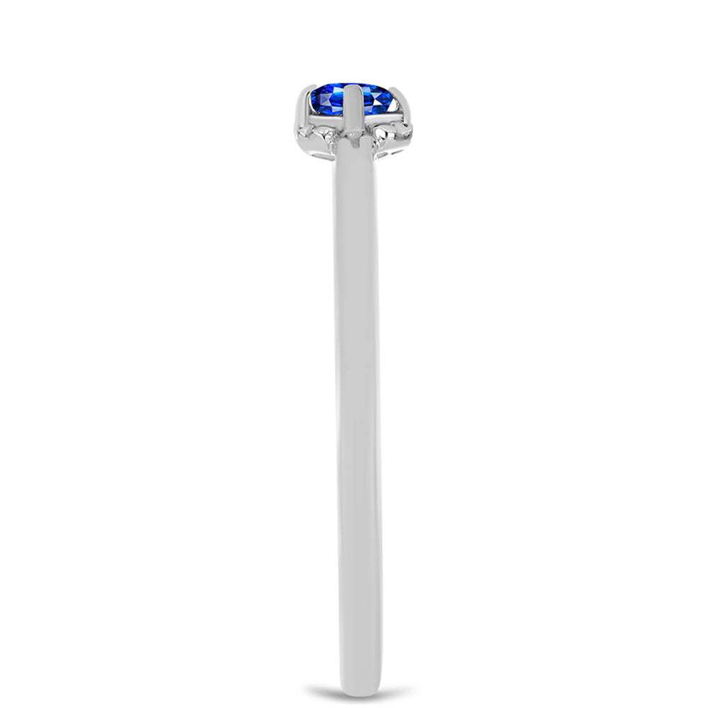 Anillo de Plata con Zafiro Azul Australiano