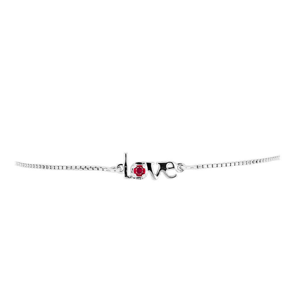 Pulsera de Plata con Rubí de Madagascar