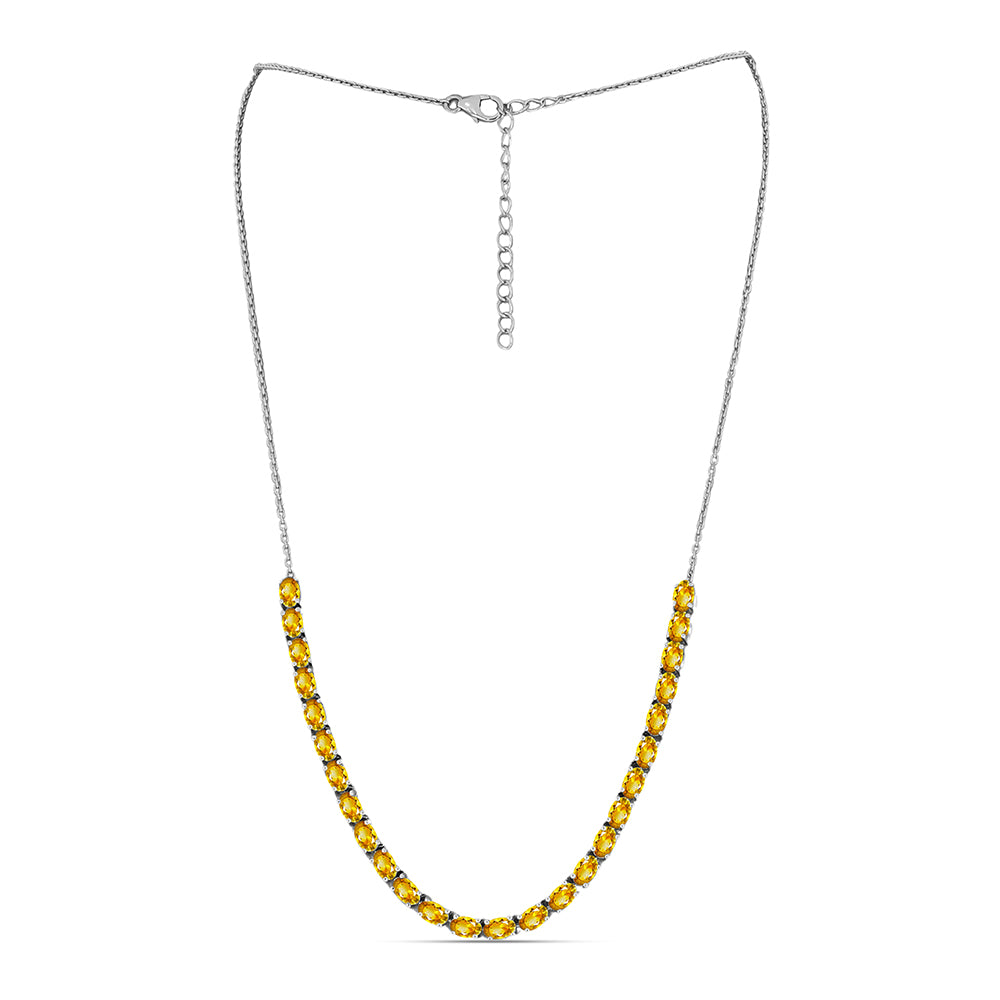 Collar de Plata con Citrino de los Montes Urales
