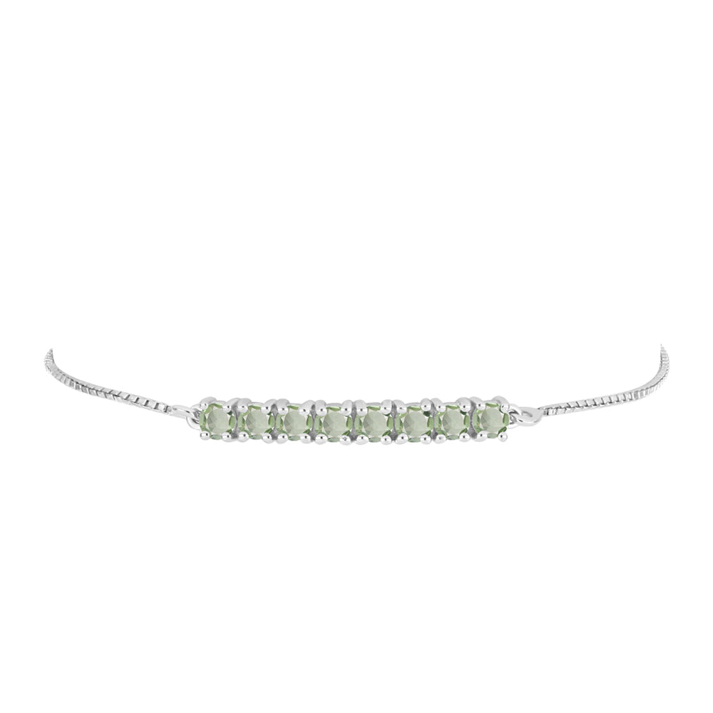 Pulsera de Plata con Amatista Verde