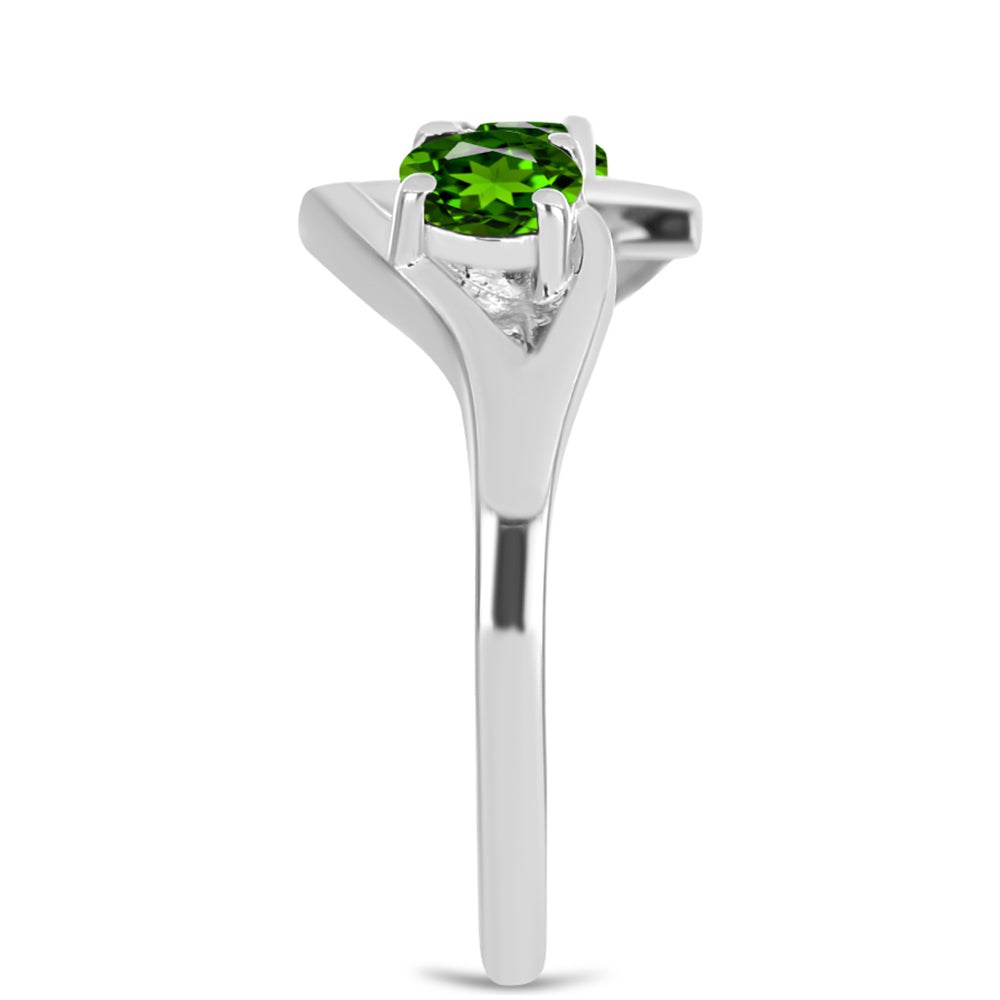 Anillo de Plata con Diópsido de Cromo