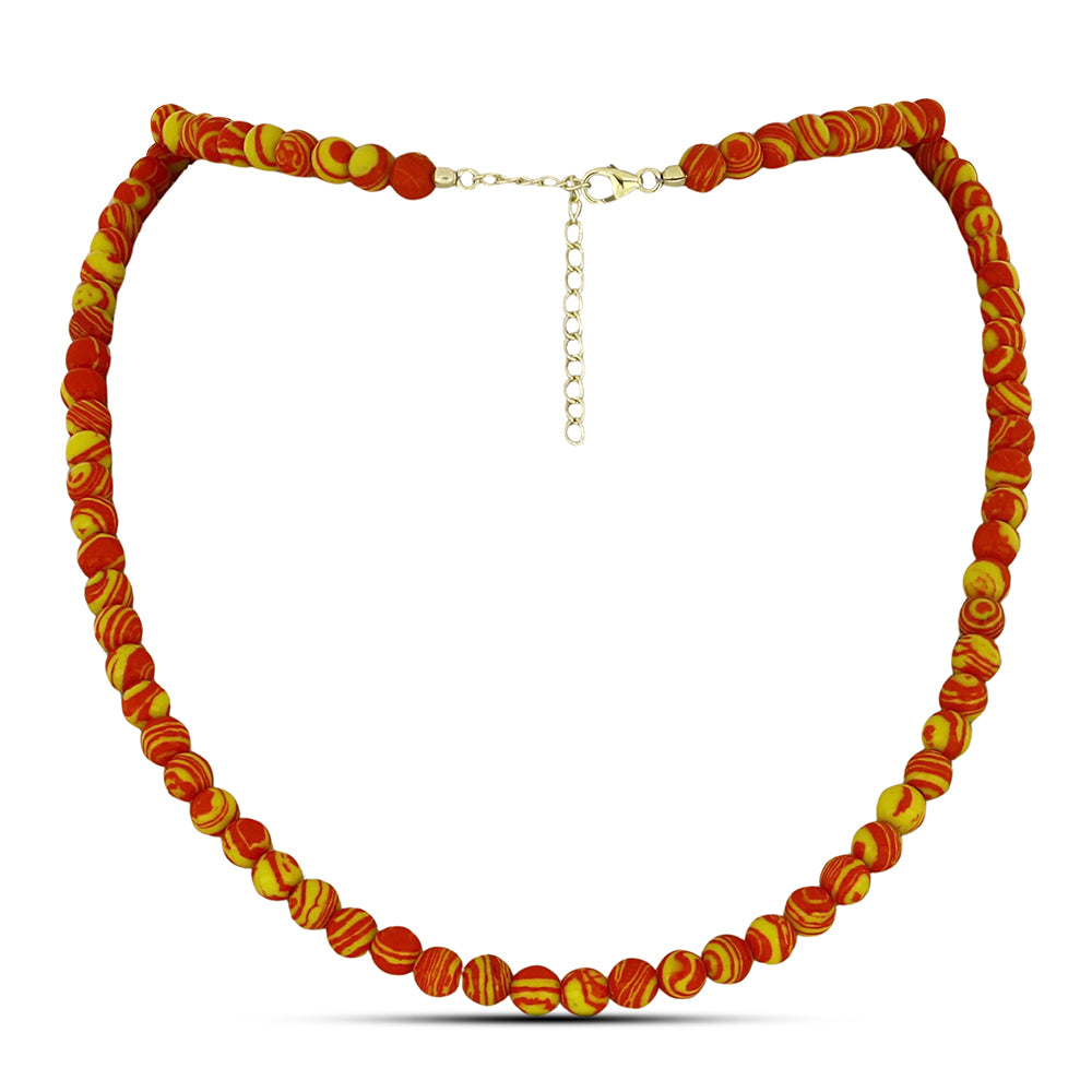 Collar de Plata Bañada en Oro con Turquesa de Mohave