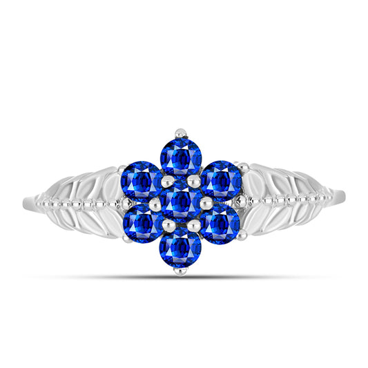 Anillo de Plata con Zafiro Azul Australiano