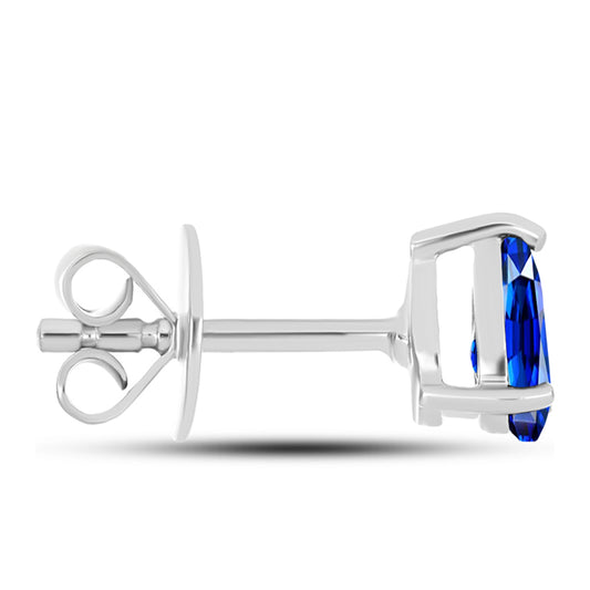 Pendientes de Plata con Zafiro Azul Australiano