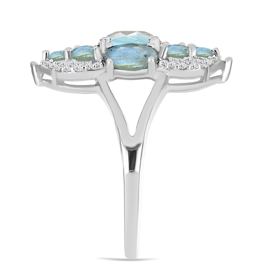 Anillo de Plata con Labradorita