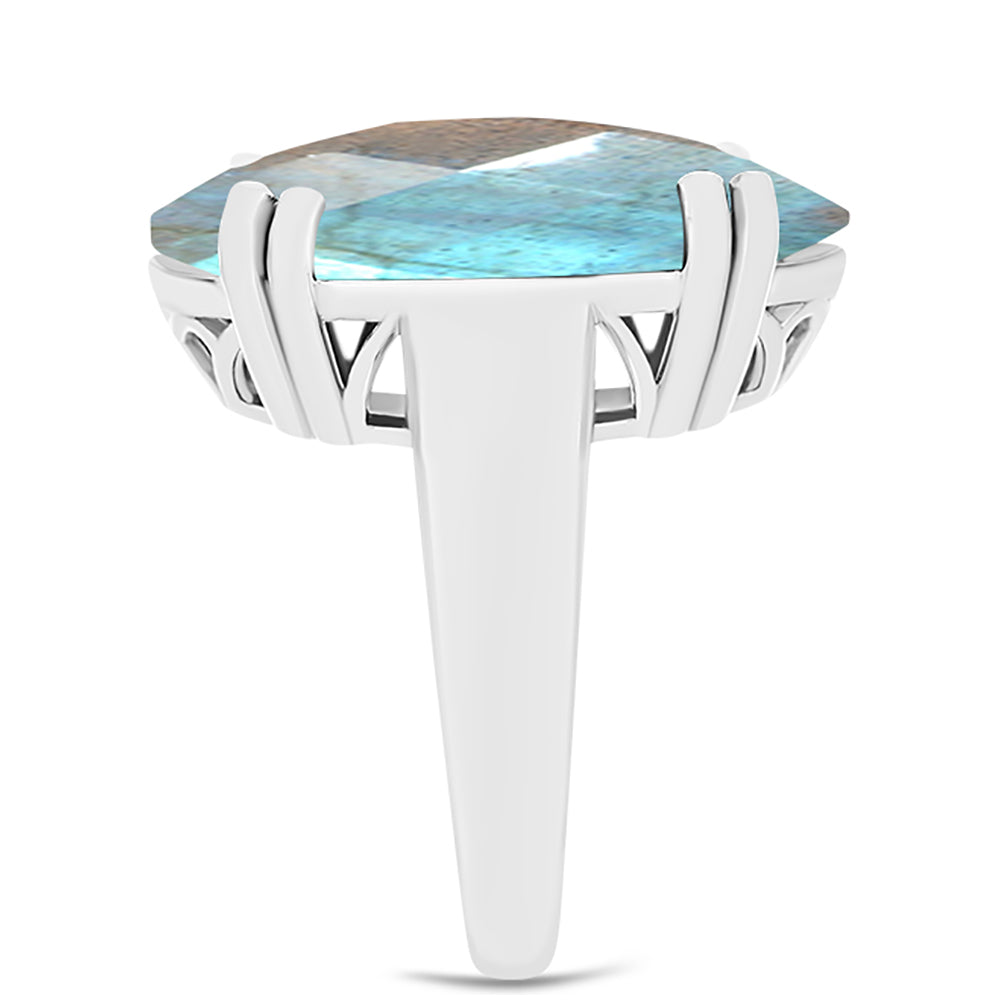 Anillo de Plata con Labradorita