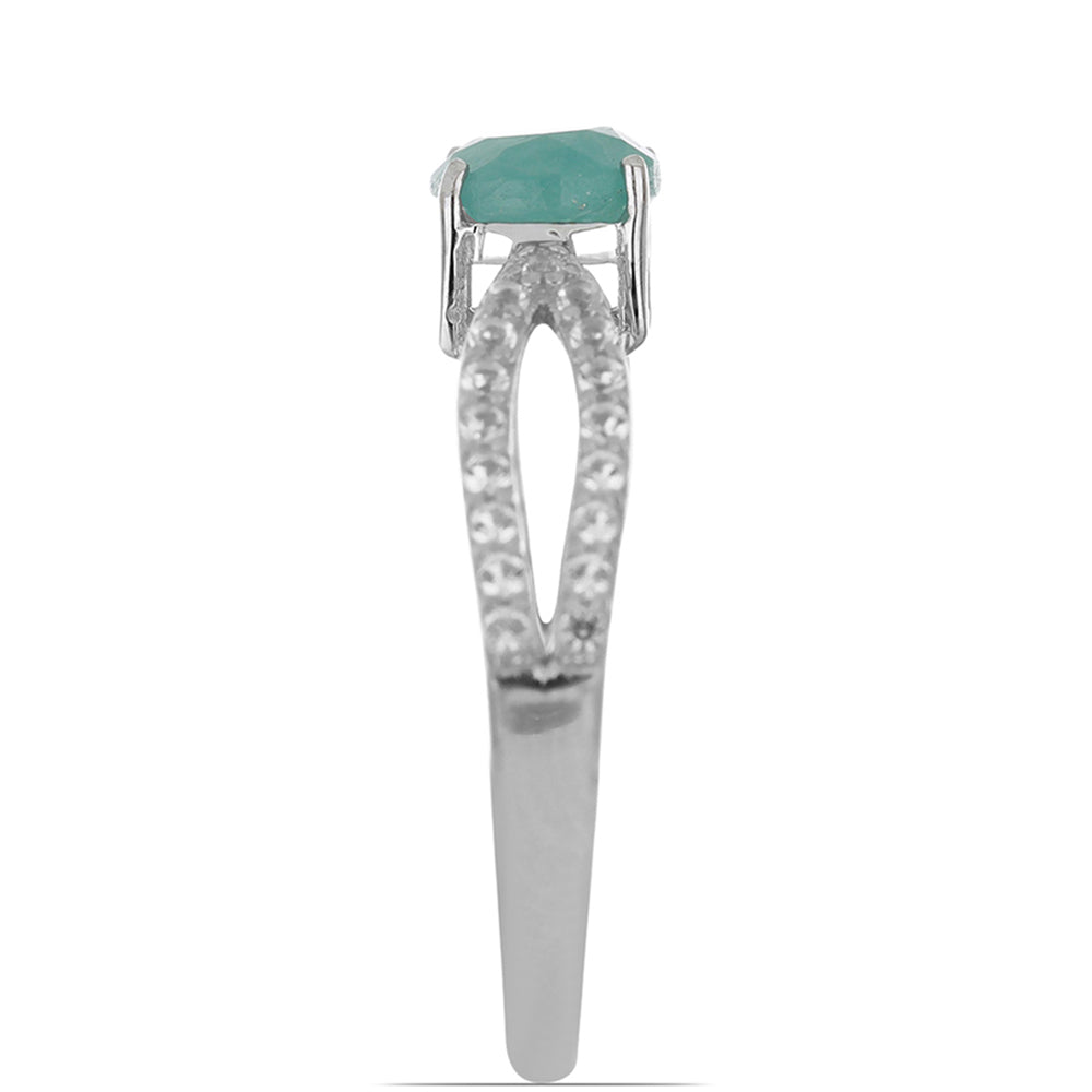 Anillo de Plata con Grandidierita de Anosy y Topacio Blanco