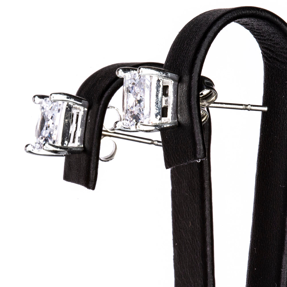 Conjunto de Aleación Bañado en Oro con Cristal Emporia® Blanco ( Pendientes )