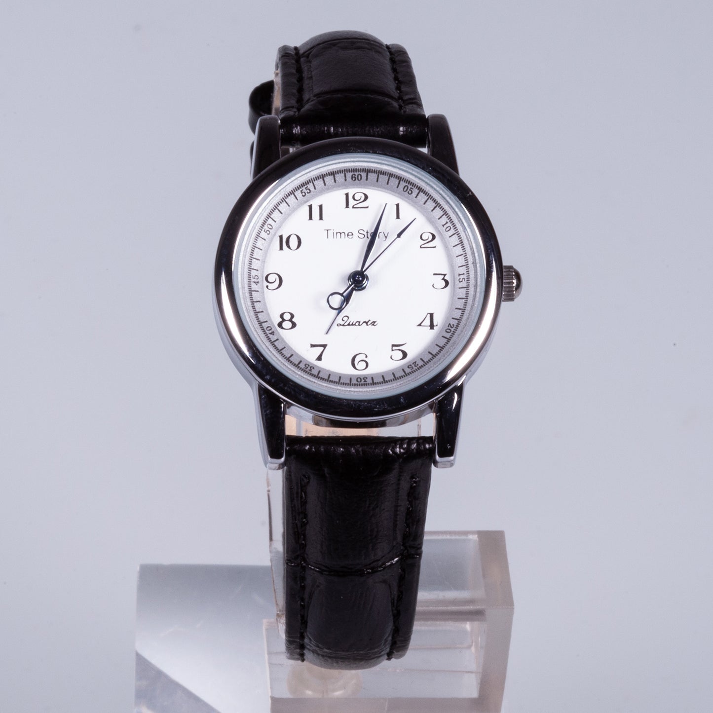 Reloj de Aleación Bañado en Oro con Cristal Emporia® Blanco