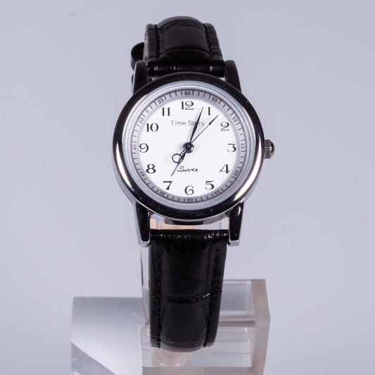 Reloj de Aleación Bañado en Oro con Cristal Emporia® Blanco