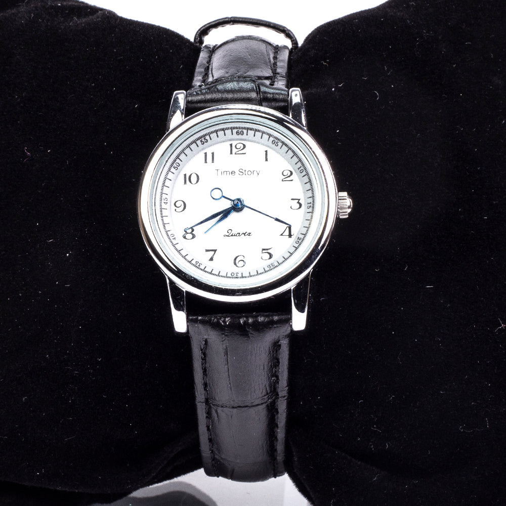 Reloj de Aleación Bañado en Oro con Cristal Emporia® Blanco