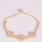 Pulsera de Aleación Bañado en Oro con Cristal Emporia® Blanco
