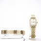 Conjunto de Aleación Bañado en Oro con Cristal Emporia® Blanco ( Pulsera )