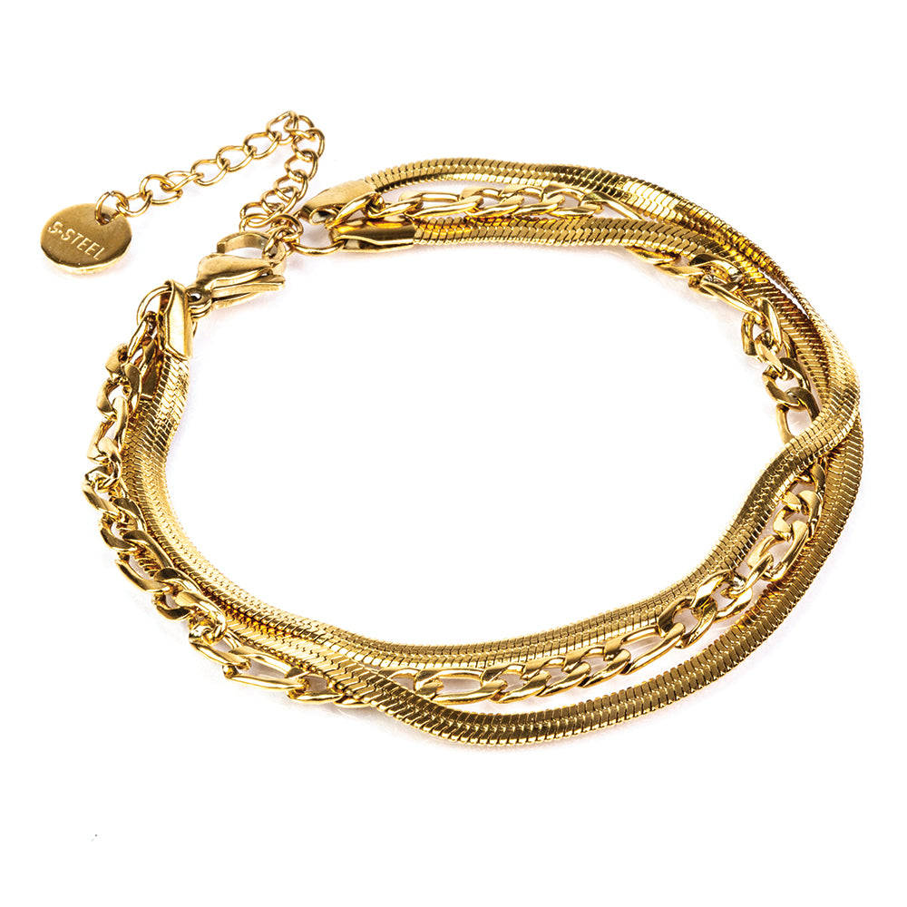 Pulsera de Aleación Bañado en Oro 1 