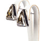 Conjunto de Aleación Bañado en Oro con Cristal Emporia® Negro ( Pendientes +Colgante )