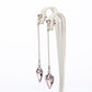 Conjunto de Aleación Bañado en Oro con Cristal Emporia® Púrpura ( Pendientes +Colgante )